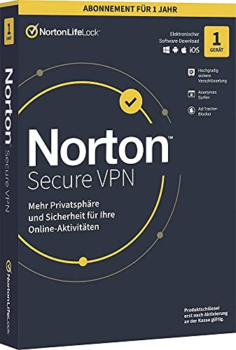 Norton Life Lock 21409505 Secure VPN Licencia Anual para Windows, Mac, Android, iOS Software de Seguridad
