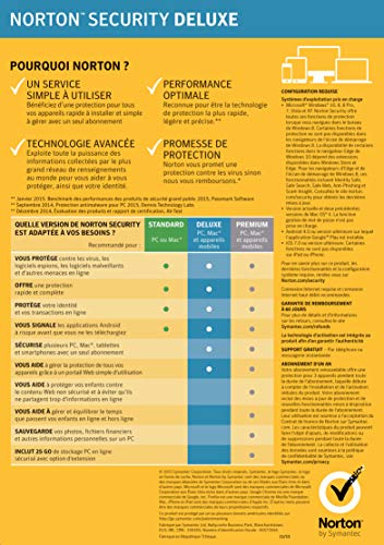 NORTON Security Deluxe 3.0 FR Antivirus (1 utilisateur / 3 appareils) 2018