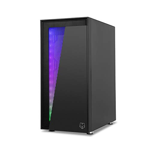 NOX Hummer Blaster -NXHUMMERBLASTER- Caja ARGB PRO ATX-Micro ATX-ITX, lateral cristal templado, espacio para hasta 8 ventiladores, USB 3.0, boton control LED, color negro