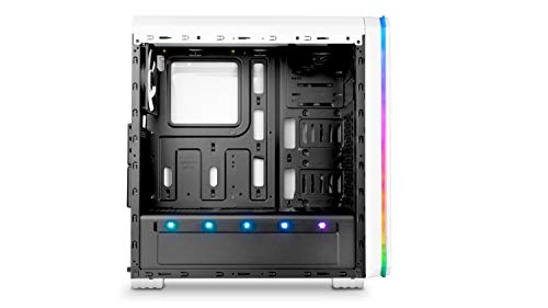 Nox Hummer MC PRO -NXHUMMERMCPROW - Semitorre ARGB ATX-Micro ATX, 2 ventiladores 120mm incluidos, espacio hasta 5 ventiladores, ventana acrílica, controladores de velocidad, USB 3.0, color blanco