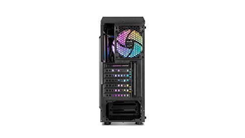 Nox Hummer TGM -NXHUMMERTGM- Caja ARGB ATX - Micro ATX-ITX, 4 ventiladores ARGB 120mm preinstalados, cristal templado, espacio para hasta 6 ventiladores, USB 3.0, color negro