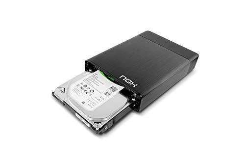 Nox Lite 3.5 -NXLITEHDD35- Caja externa para discos duros SATA hasta 10 TB, USB 3.0, Plug&Play, material ligero y compacto, compatible con todas versiones Windows, color negro