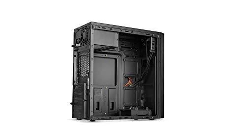 Nox LITE010 - NXLITE010 - Caja PC, frontal con acabado cepillado, fuente alimentación ATX 500W preinstalada, compatible con placas ATX, micro ATX e ITX, color negro