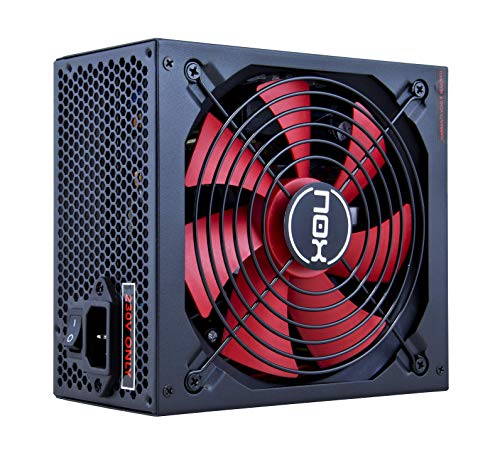 Nox NX 750W - NXS750 - Fuente de Alimentación 750W, compatible con SLI&Crossfire, ventilador 140mm, utra silenciosa, Multi GPU compatible, PFC activo, color negro