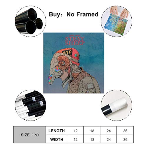NQSB Cancionista Kenshi Yonezu - Álbum de fotos de ovejas callejeras, 1 póster decorativo, lienzo para pared, para sala de estar, dormitorio, 30 x 30 cm