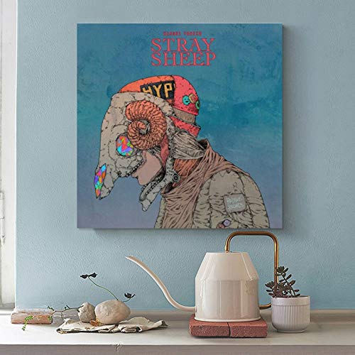 NQSB Cancionista Kenshi Yonezu - Álbum de fotos de ovejas callejeras, 1 póster decorativo, lienzo para pared, para sala de estar, dormitorio, 30 x 30 cm
