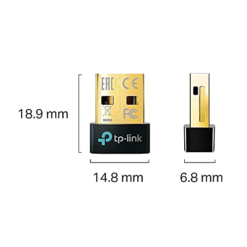 【Nuevo】 TP-Link UB500 - Adaptador Bluetooth 5.0 USB, Tamaño Mini para Ordenador, portatil, Auriculares, Altavoz, Teclado, Compatible con Windows 10/8.1/7