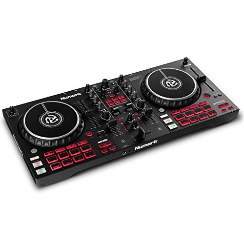 Numark Mixtrack Pro FX + HF125 - Controlador DJ de 2 secciones para Serato DJ con mezclador DJ e interfaz de audio + Auriculares de DJ Profesionales