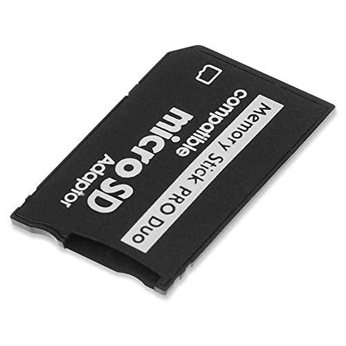 OcioDual Adaptador Negro de Una Ranura Micro SD/TF 64GB a Memory Stick Pro Duo MS Convertidor Conversor para Consola PSP Cámara