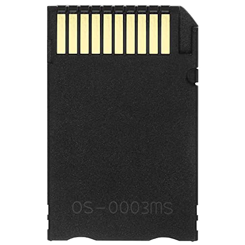 OcioDual Adaptador Negro de Una Ranura Micro SD/TF 64GB a Memory Stick Pro Duo MS Convertidor Conversor para Consola PSP Cámara
