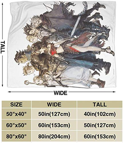 Octopath Traveler - Manta de Microfibra Ultra Suave para viajeros, Manta de Franela cálida, sofá Cama de Felpa para decoración del hogar, 31.49x59