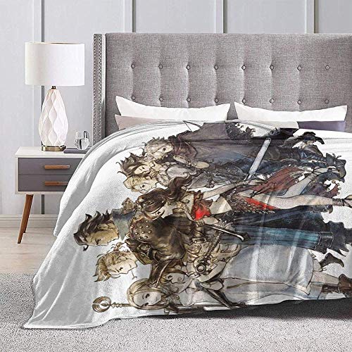 Octopath Traveler - Manta de Microfibra Ultra Suave para viajeros, Manta de Franela cálida, sofá Cama de Felpa para decoración del hogar, 31.49x59