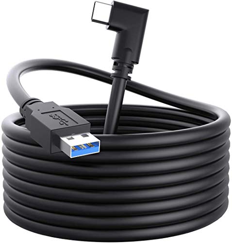 Oculus Quest 2 Link Cable USB C 16 FT (5M), Oculus Link Cable de Transferencia de Datos de Alta Velocidad Cable de Auriculares de Realidad Virtual Para PC y Quest