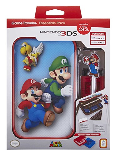 Official Essential Mario Pack - Set de accesorios oficial para Nintendo New 3DS XL / 3DS X, con funda para la 3DS y juegos, 4 diseños a elegir Luigi Conjunto