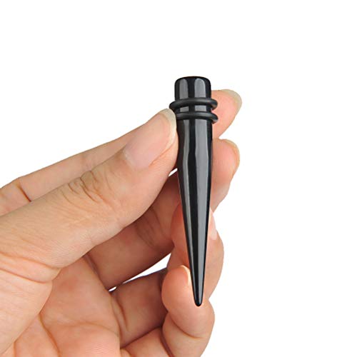 OFNMY Juego de 36 dilatadores de oreja de acrílico, dilatadores y dilatadores, dilatadores, túneles de dilatación de doble dilatación, 1,6 mm, 10 mm, 14 G-00 G