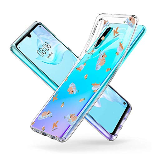 Oihxse Compatible con Huawei Honor 20S/PLAY3 Funda Cristal Silicona TPU Suave Ultra-Delgado Protector Estuche Creativa Patrón Protector Anti-Choque Carcasa Cover(Pereza A7)