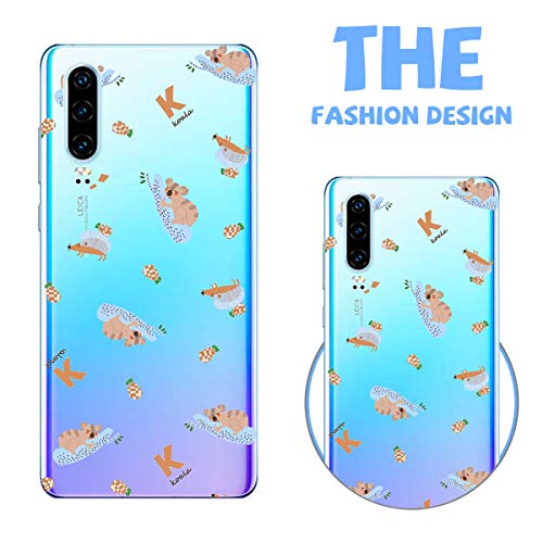 Oihxse Compatible con Huawei Honor 20S/PLAY3 Funda Cristal Silicona TPU Suave Ultra-Delgado Protector Estuche Creativa Patrón Protector Anti-Choque Carcasa Cover(Pereza A7)