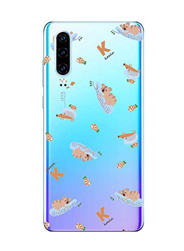 Oihxse Compatible con Huawei Honor 20S/PLAY3 Funda Cristal Silicona TPU Suave Ultra-Delgado Protector Estuche Creativa Patrón Protector Anti-Choque Carcasa Cover(Pereza A7)