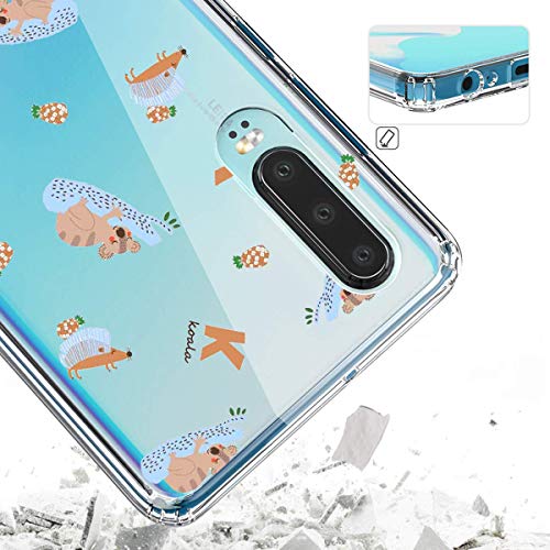 Oihxse Compatible con Huawei Honor 20S/PLAY3 Funda Cristal Silicona TPU Suave Ultra-Delgado Protector Estuche Creativa Patrón Protector Anti-Choque Carcasa Cover(Pereza A7)