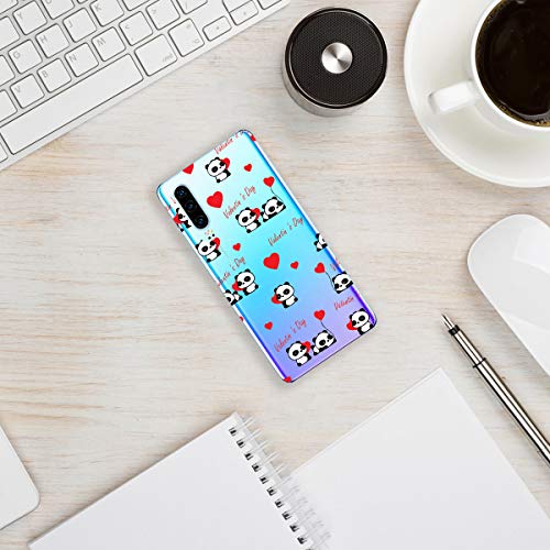 Oihxse Cristal Compatible con Huawei Honor 20S/PLAY3 Funda Ultra-Delgado Silicona TPU Suave Protector Estuche Creativa Patrón Panda Protector Anti-Choque Carcasa Cover(Panda A6)