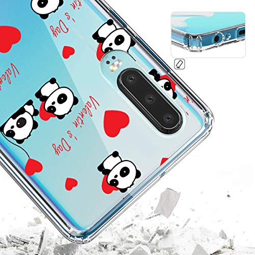 Oihxse Cristal Compatible con Huawei Honor 20S/PLAY3 Funda Ultra-Delgado Silicona TPU Suave Protector Estuche Creativa Patrón Panda Protector Anti-Choque Carcasa Cover(Panda A6)