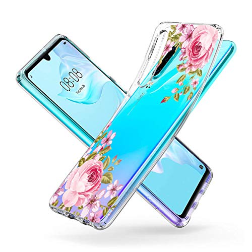 Oihxse Cristal Funda para Huawei Honor 20S/PLAY3 Transparente Suave TPU Flores Girasoles Amarillos Dibujo Diseño Serie Carcasa Flexible Bumper Anti-Choque Anti-Arañazos Protector (D8)