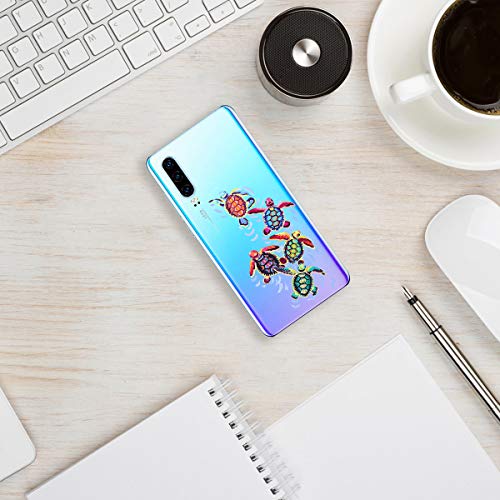 Oihxse Funda para Huawei Honor 20S/PLAY3 Transparente, Estuche con Huawei Honor 20S/PLAY3 Ultra-Delgado Silicona TPU Suave Protectora Carcasa Océano Animal Serie Bumper (C7)