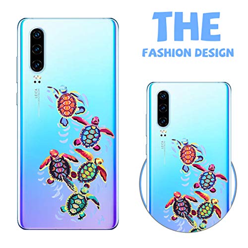 Oihxse Funda para Huawei Honor 20S/PLAY3 Transparente, Estuche con Huawei Honor 20S/PLAY3 Ultra-Delgado Silicona TPU Suave Protectora Carcasa Océano Animal Serie Bumper (C7)