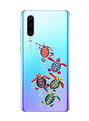 Oihxse Funda para Huawei Honor 20S/PLAY3 Transparente, Estuche con Huawei Honor 20S/PLAY3 Ultra-Delgado Silicona TPU Suave Protectora Carcasa Océano Animal Serie Bumper (C7)