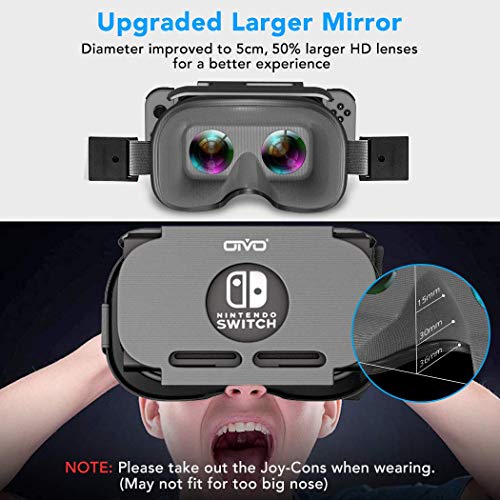 OIVO Gafas VR para el Nintendo Switch/Switch versión OLED, Gafas de Realidad Virtual 3D VR, Auriculares VR, Gafas VR para el Nintendo Switch/Nintendo Switch OLED