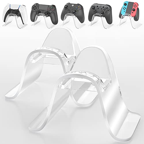 OIVO Soporte Mando apilables x 2 Paquete, Soporte Mando Universal en la Mesa para Mando PS5 / PS4 / Xbox/Stadia/Switch Pro, Soporte Mando PS4 Transparente, Juego de 2 Piezas