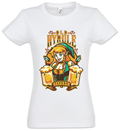Old Hyrule Tavern II Mujer Girlie Women T-Shirt - La légende de Link Gameboy Legend Game Retro Zelda Triforce Logo Geek Nerd Tamaños S - 5XL