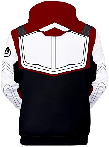 OLIPHEE Sudaderas con Capucha de Guerrero cuántico de Avengers: Endgame para niños zipjh-XL
