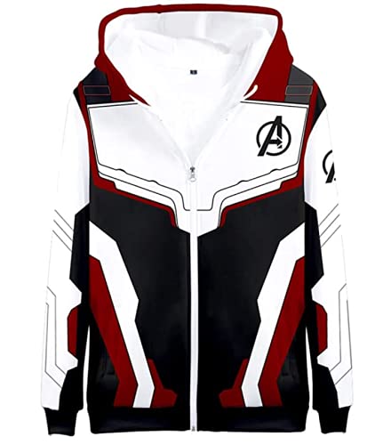 OLIPHEE Sudaderas con Capucha de Guerrero cuántico de Avengers: Endgame para niños zipjh-XL