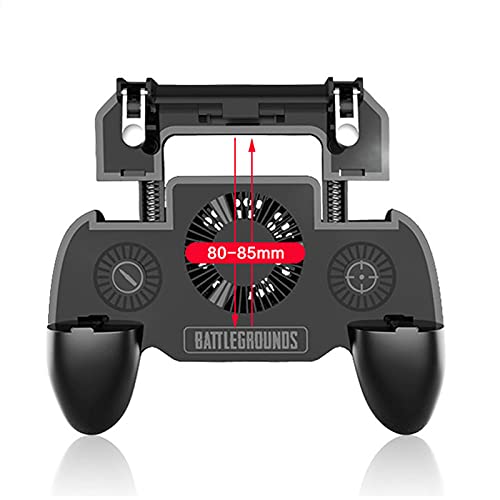 Oluote Controlador de Juego Móvil,Mando para Movil PUBG,PUBG Mobile Game Controller con Ventilador de Enfriamiento para Android y iOS de 4.7 a 6.5 Pulgadas.
