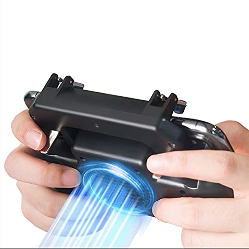 Oluote Controlador de Juego Móvil,Mando para Movil PUBG,PUBG Mobile Game Controller con Ventilador de Enfriamiento para Android y iOS de 4.7 a 6.5 Pulgadas.
