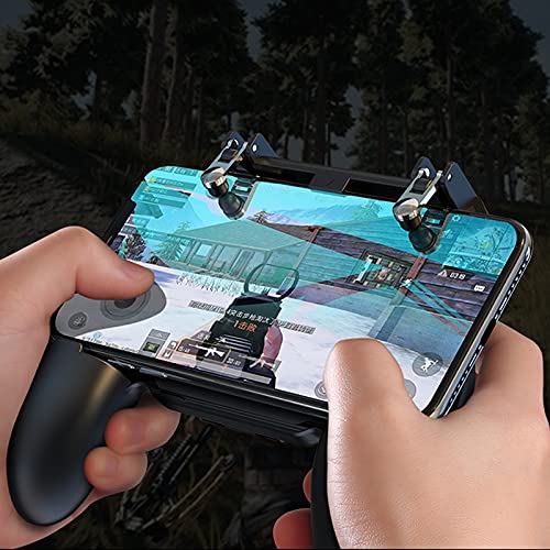 Oluote Controlador de Juego Móvil,Mando para Movil PUBG,PUBG Mobile Game Controller con Ventilador de Enfriamiento para Android y iOS de 4.7 a 6.5 Pulgadas.