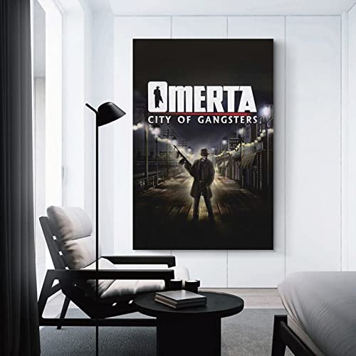 Omerta City of Gangsters - Póster decorativo para pared, diseño de la ciudad de los gángsters, 30 x 45 cm