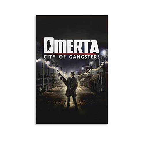 Omerta City of Gangsters - Póster decorativo para pared, diseño de la ciudad de los gángsters, 30 x 45 cm
