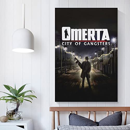 Omerta City of Gangsters - Póster decorativo para pared, diseño de la ciudad de los gángsters, 30 x 45 cm