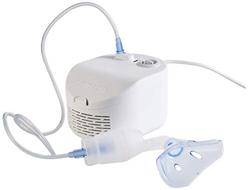 Omron Nebulizador Easy X101 con aerosol, trata condiciones respiratorias como el asma, la bronquitis, la alergia, la tos y los resfriados con facilidad, para adultos y niños