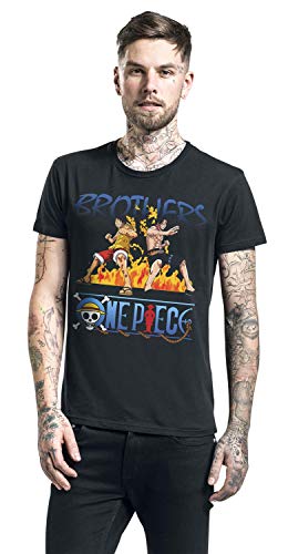 One Piece Brothers Camiseta Negro XL