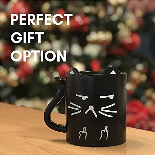 Onebttl Taza Gato, Tazas Desayuno Originales, Taza termosensible, Taza café Sensible a Calor, Taza Divertida con Frases I Do What I Want, Taza Cambio Color, opción, Taza Graciosa, Neko