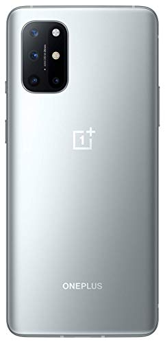 OnePlus 8T 5G - Smartphone FHD de 6.55 "120 Hz + pantalla fluida, 8 GB de RAM + 128 GB de espacio de almacenamiento, cámara cuádruple, carga Warp de 65 W, SIM dual, 5G, Plata (Lunar Silver)