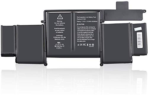 Onlyguo 11.42V 74.9Wh A1582 A1502 A1493 Reemplazo de la batería del portátil para MacBook Pro Battery 13 Inch Retina Early 2015 Mid 2014 Late 2013 MacBooPro 11,1 12,1 MacBook Pro