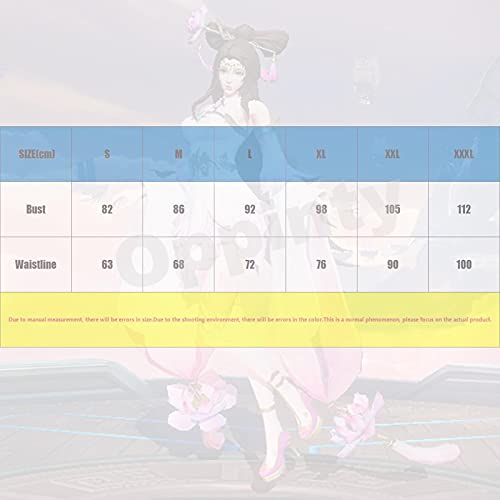 Oppinty Juego de anime Honor of Kings Diao Chan skin cosplay disfraces de rendimiento vestido de Halloween traje M blanco