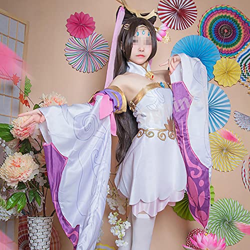 Oppinty Juego de anime Honor of Kings Diao Chan skin cosplay disfraces de rendimiento vestido de Halloween traje M blanco