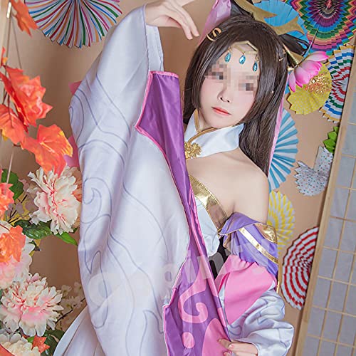 Oppinty Juego de anime Honor of Kings Diao Chan skin cosplay disfraces de rendimiento vestido de Halloween traje M blanco