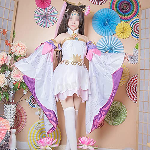 Oppinty Juego de anime Honor of Kings Diao Chan skin cosplay disfraces de rendimiento vestido de Halloween traje M blanco