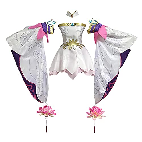 Oppinty Juego de anime Honor of Kings Diao Chan skin cosplay disfraces de rendimiento vestido de Halloween traje M blanco